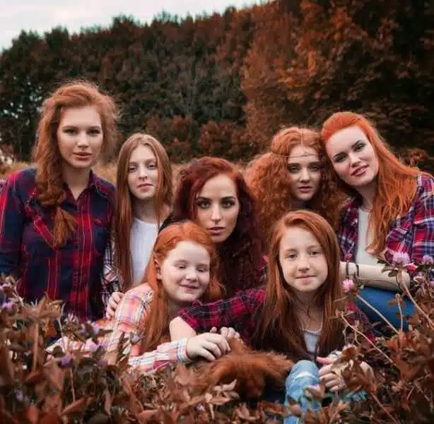 Another Rare Red Headed Family
