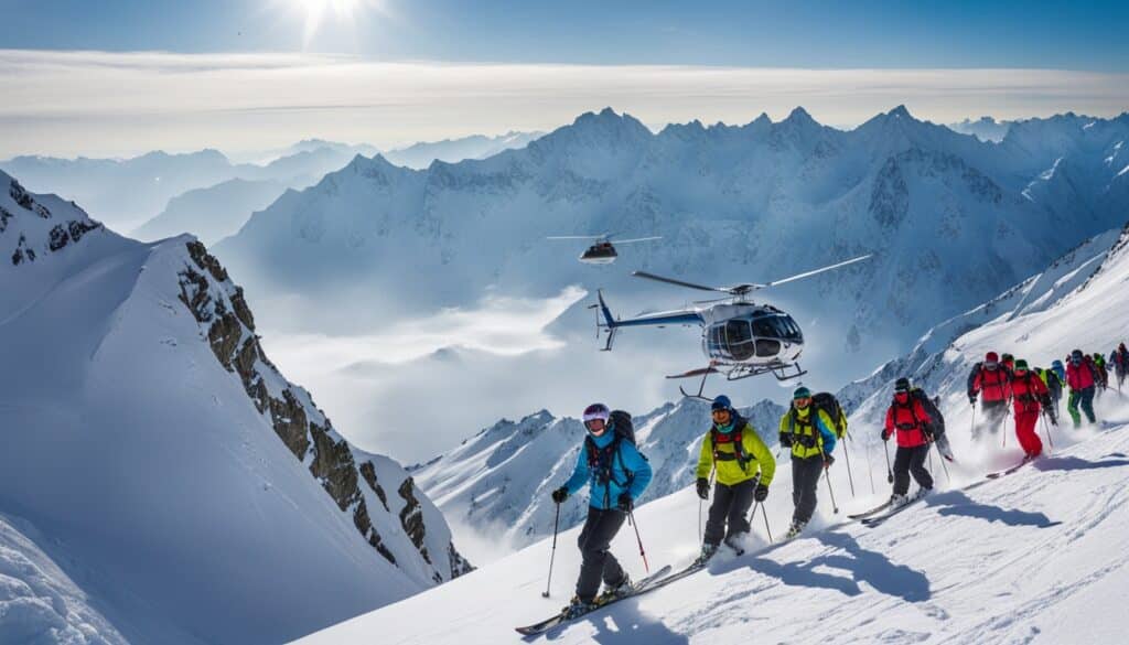 heli-skiing